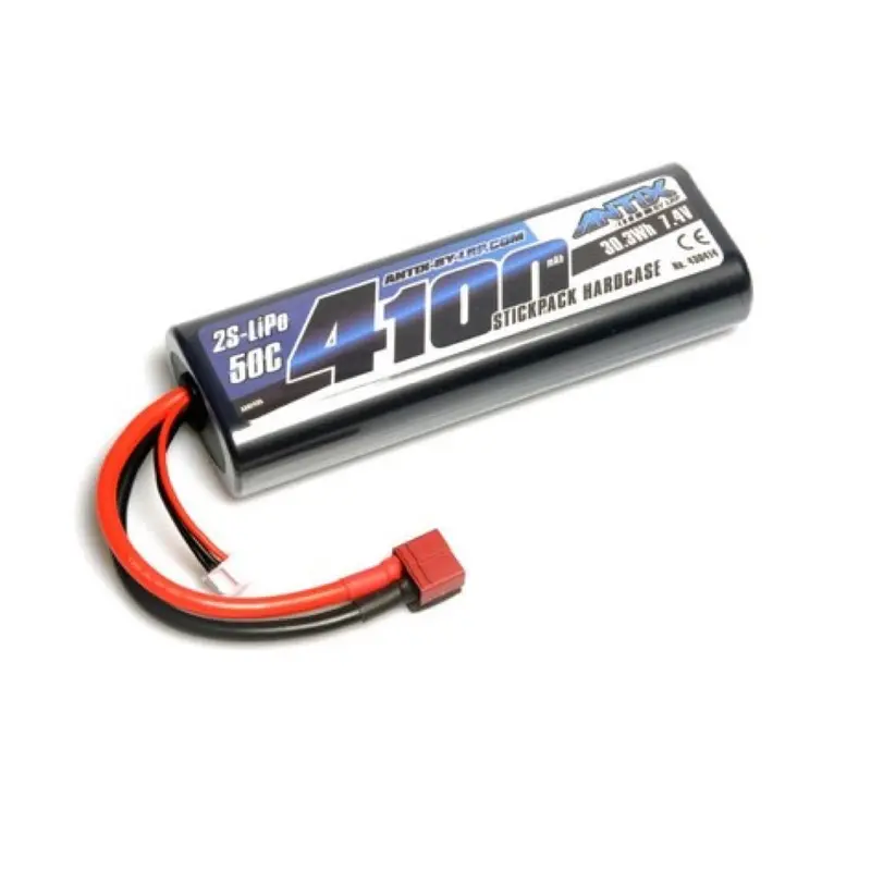 Lrp 430414U Antix 4100Mah - 7.4V - 50C Lipo Battery - Car Stickpack Hardcase - Deans Plug 1
