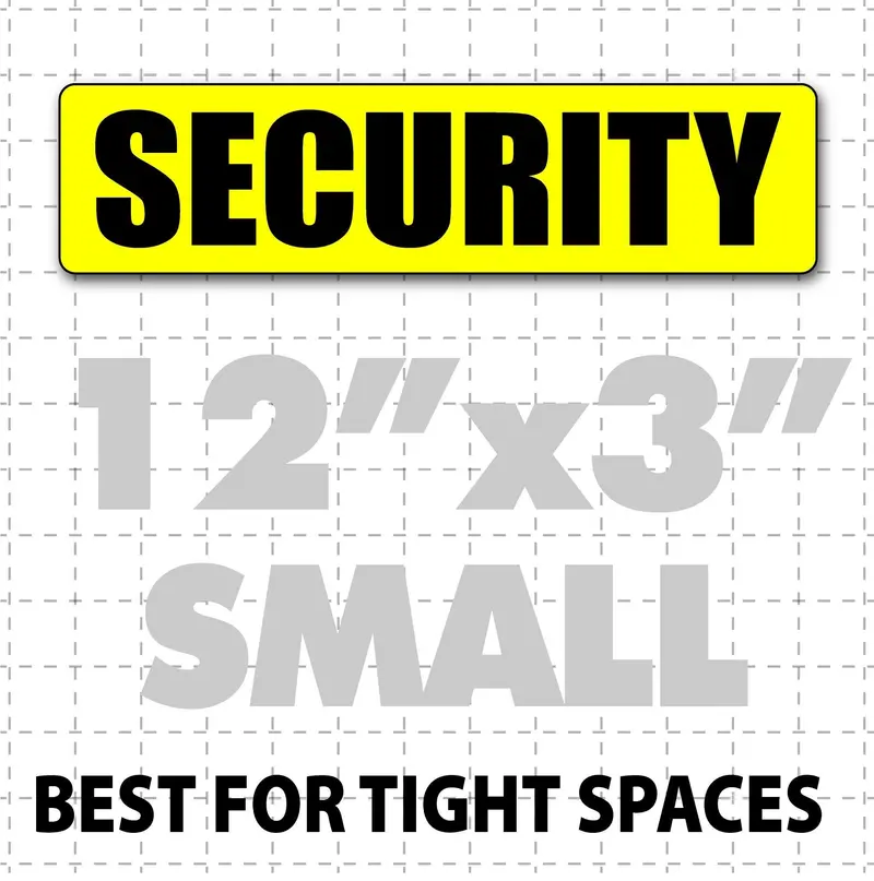 Magnetic Security Sign For Patrol Vehicles 12" X 3" 1