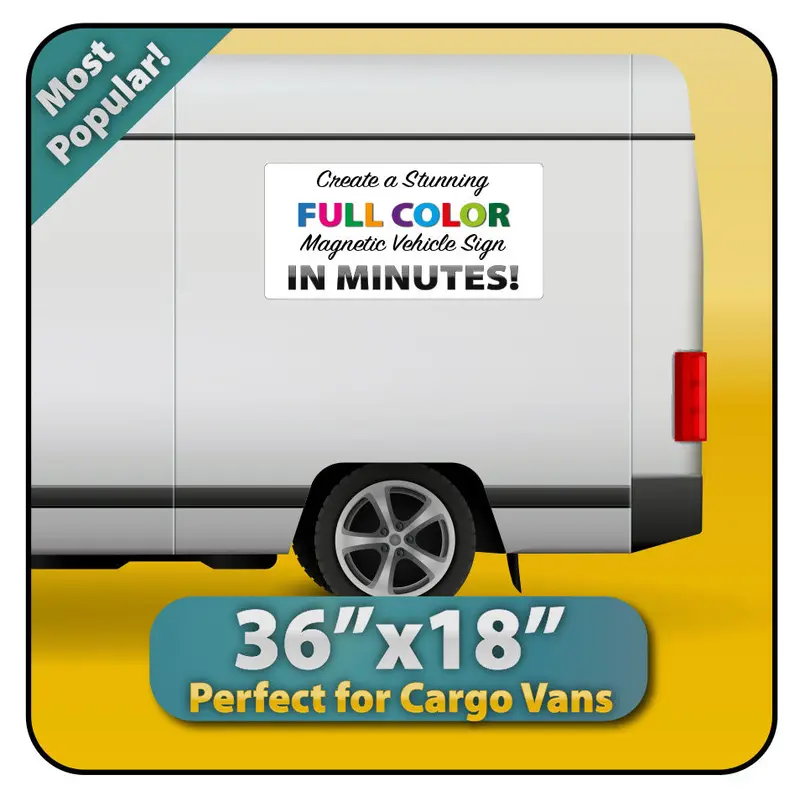 Magnetic Sign For Cars, Trucks & Vans 36X18" 1