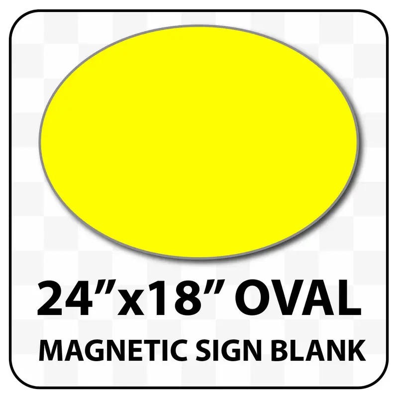 Magnetic Sign Oval Shaped Blank - 24 Inches By 18 Inches - Many Solid And Reflective Colors. 10