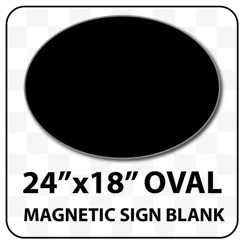 Magnetic Sign Oval Shaped Blank - 24 Inches By 18 Inches - Many Solid And Reflective Colors. 3