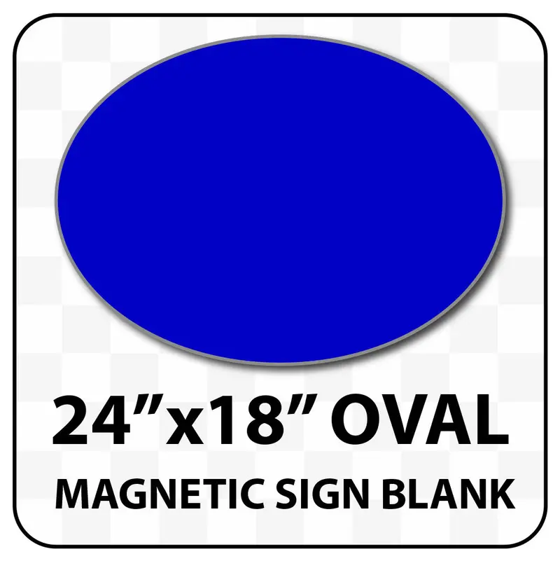 Magnetic Sign Oval Shaped Blank - 24 Inches By 18 Inches - Many Solid And Reflective Colors. 7