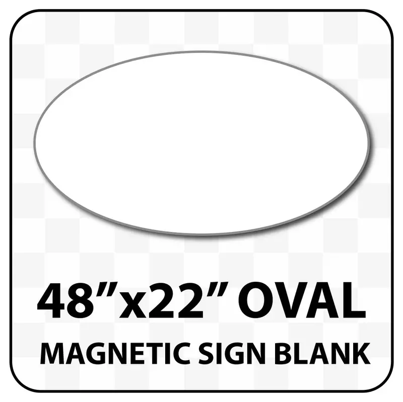 Magnetic Sign Oval Shaped Blanks - 48 Inches Wide By 22 Inches Tall | Many Colors 1