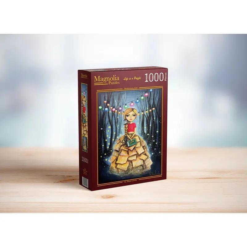 Magnolia 1724 Bookworm Girl Romi Lerda 1000Pc Jigsaw Puzzle 1