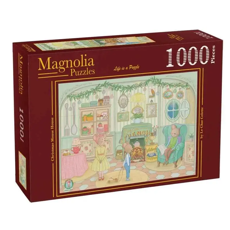 Magnolia 3487 Christmas Mouse House Le Chat Colette 1000Pc Jigsaw Puzzle 1