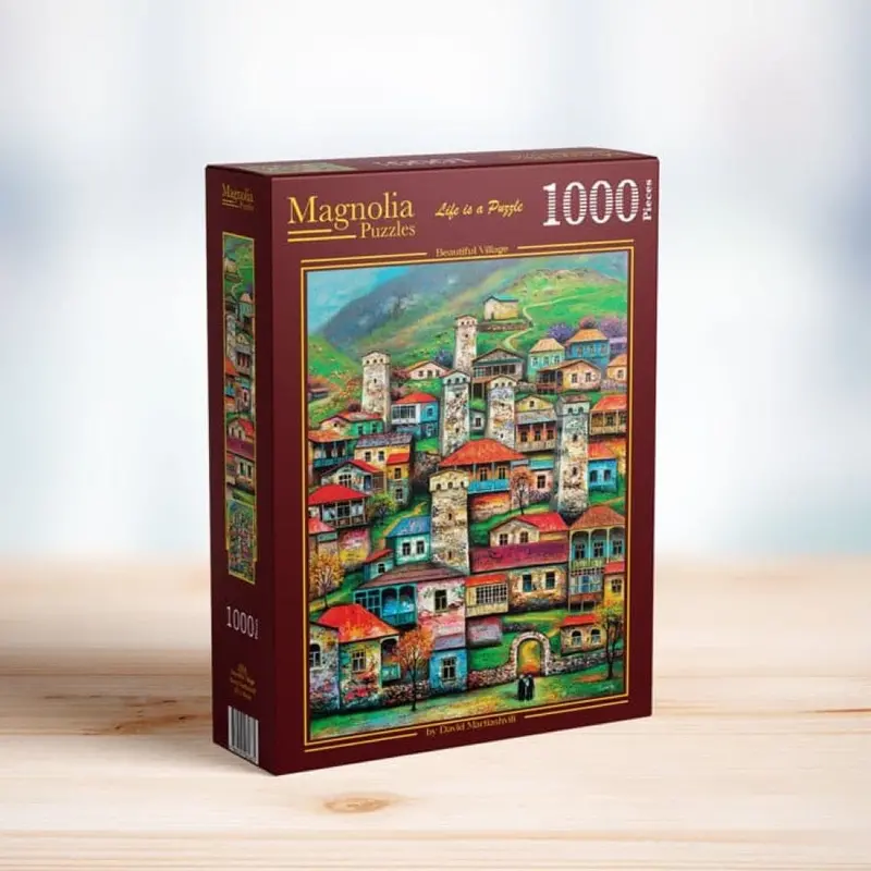 Magnolia 9504 Beautiful Village David Martiashvili 1000Pc Jigsaw Puzzle 1