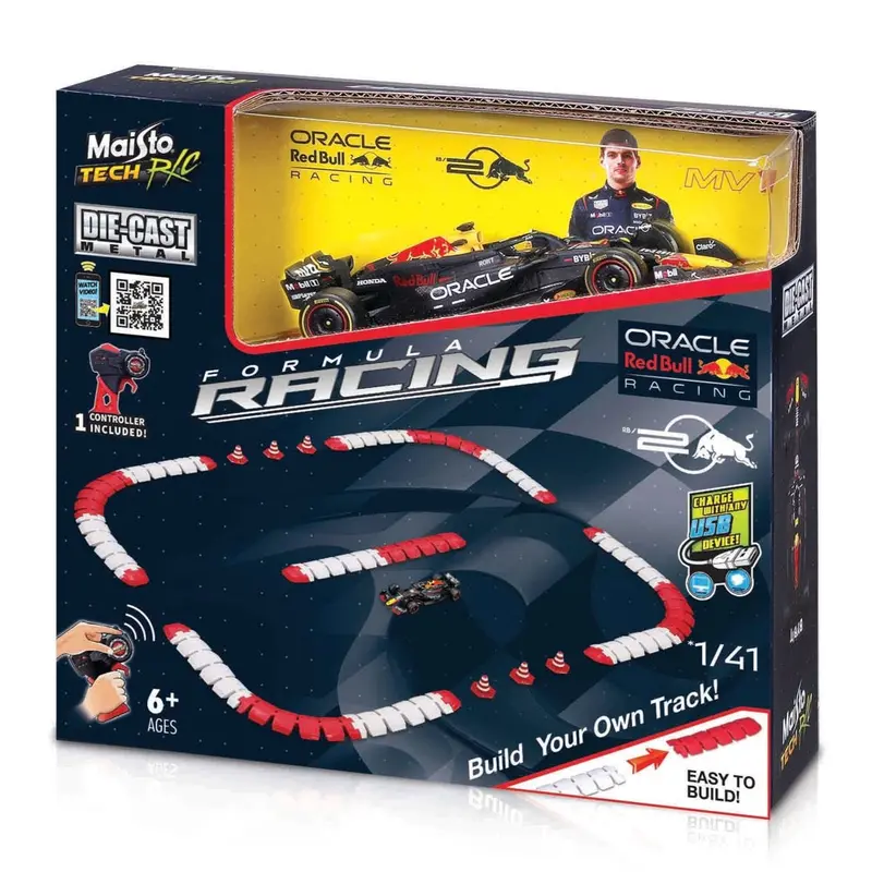 Maisto 82672 1/41 Rc F-1 Racing Track 2024 Red Bull Rb-20 Verstappen No.1 With Track 1