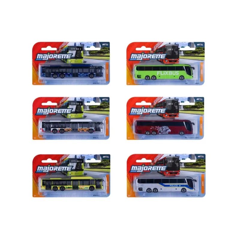 Majorette 77504 City Man Bus 6 Assorted 1Pc 2