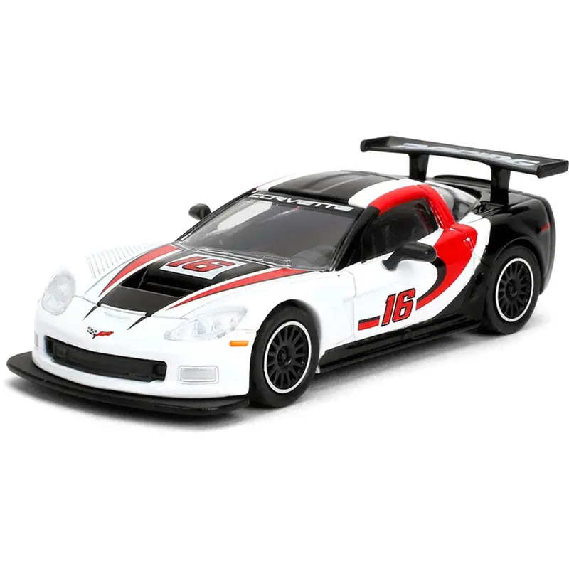 Majorette 78778 Chev Corvette C6r 2005 White/Blk 1