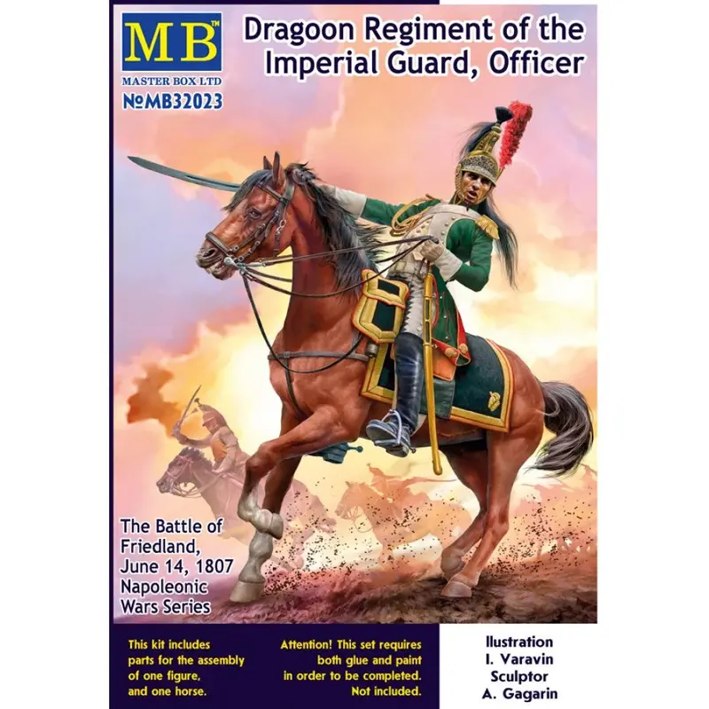 Master Box 32023 1/32 32023 Dragoon Of The Imperial Guard, Battle Of Friedland, June 14, 1807. Officer / Senior Sergeant 1