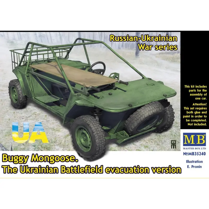 Master Box 35240 1/35 Russian-Ukrainian War Series Buggy Mongoose Ukranian Battlefield Evacuation Vehicle 1