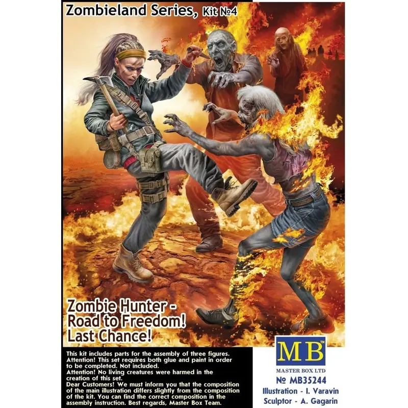 Master Box 35244 1/35 Zombie Hunter - Road To Freedom! Last Chance! Zombieland Series, Kit No.4 1