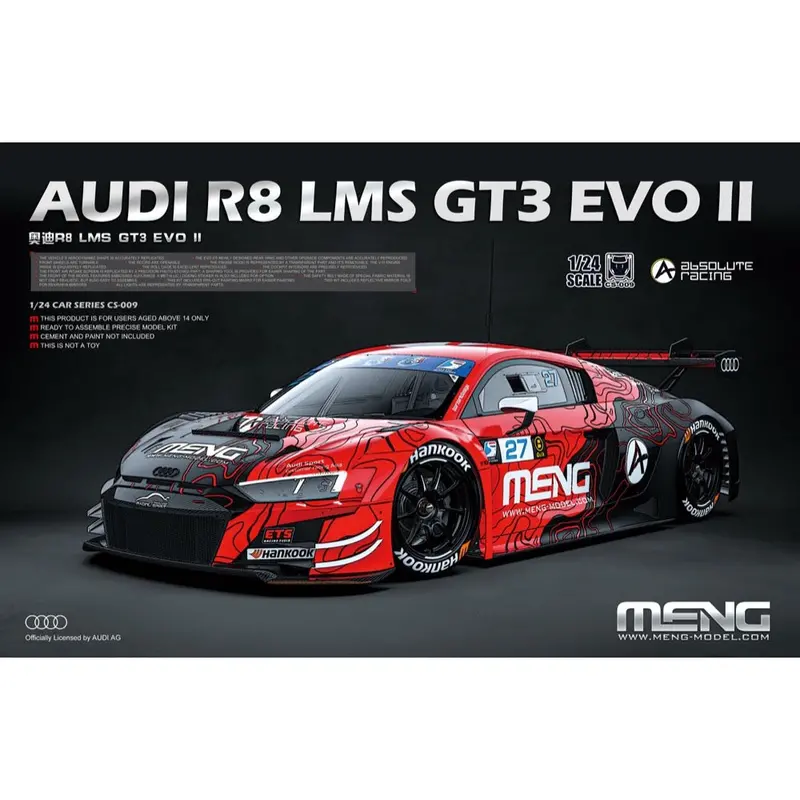 Meng Cs-009 1/24 Audi R8 Lms Gt3 Evo Ii 1