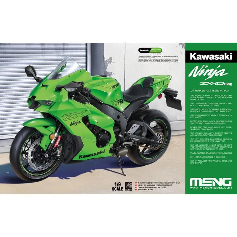 Meng Mt-008 1/9 Kawasaki Ninja Zx-10Rr 1
