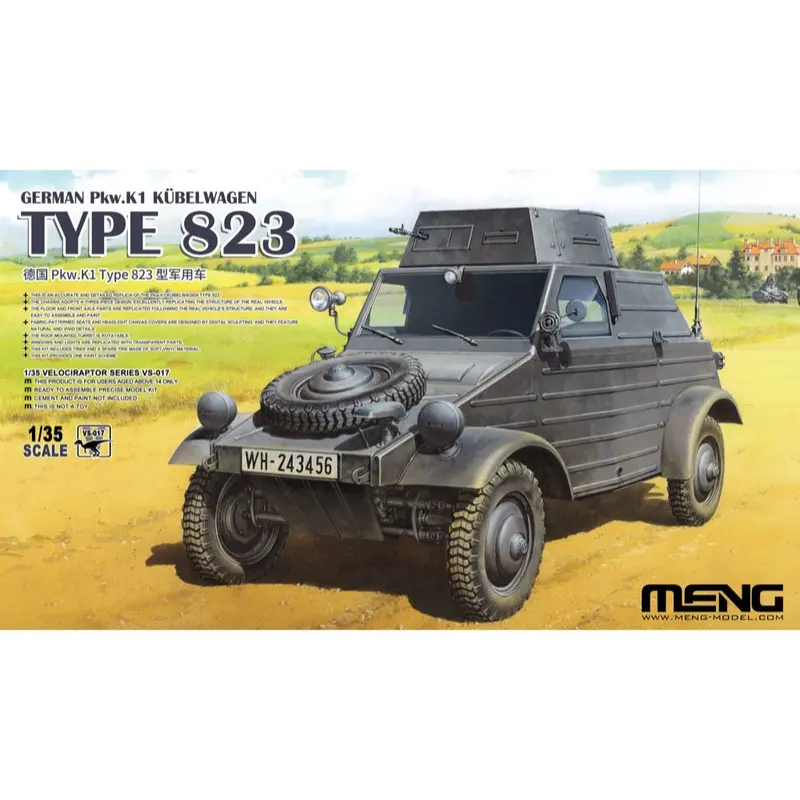 Meng Vs-017 1/35 German Pkw. K1 Kubelwagen Type 823 1