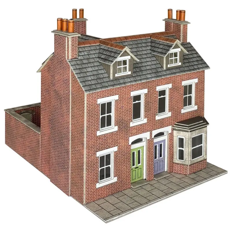 Metcalfe Po300 Oo/Ho Terraced Houses - Brick Card Kit 1
