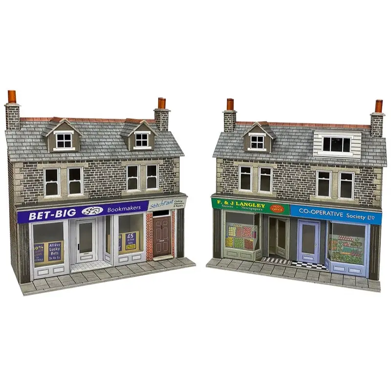 Metcalfe Po307 Oo/Ho Low Relief Shop Fronts - Stone Stone Card Kit 1