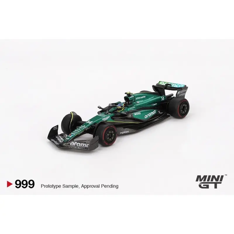Mini Gt Mgt00999-L Aston Martin Amr24 - #14 Fernando Alonso - 2024 F1 2024 Bahrain Gp 1