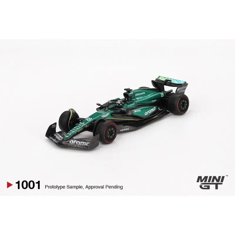 Mini Gt Mgt01001-L Aston Martin Amr24 - #18 Lance Stroll - 2024 F1 2024 Bahrain Gp 1