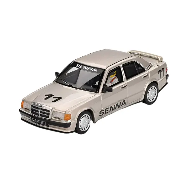 Mini Gt Mgt01076-Bl Mercedes-Benz 190 E 2.3-16 No.11 Ayrton Senna 1984 Nürburgring Race Of Champions With Figure Ayrton Senna Collection 1