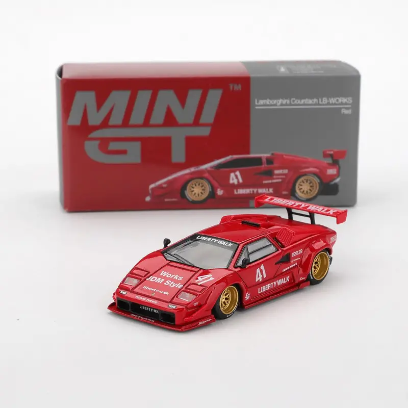 Mini Gt Mgt01100-L 1/64 Lamborghini Countach Lb-Works Red 1