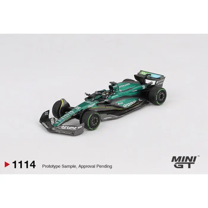 Mini Gt Mgt01114-L 1/64 Aston Martin Amr24 No.18 Lance Stroll 2024 F1 2024 Canadian Gp 2