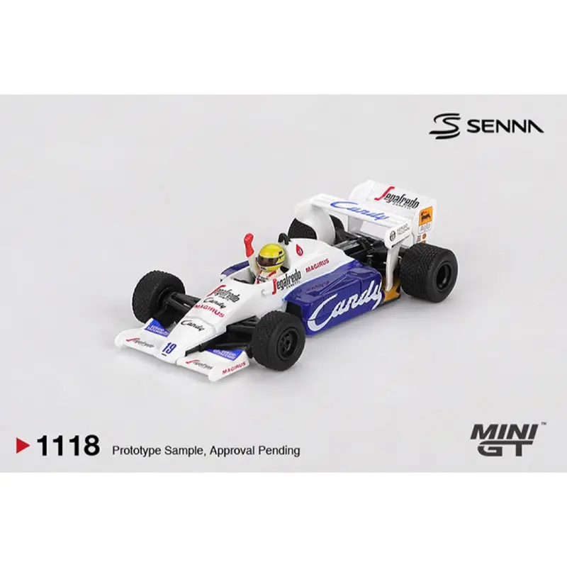 Mini Gt Mgt01118-Bl Toleman Tg184 No.19 Ayrton Senna 1984 Monaco Grand Prix 2Nd Place 1