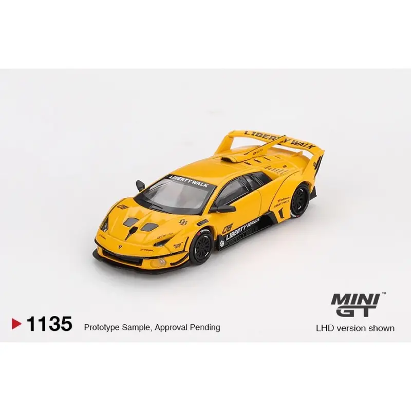 Mini Gt Mgt01135-R 1/64 Lb-Silhouette Works Murcielago Gt Evo Yellow 1