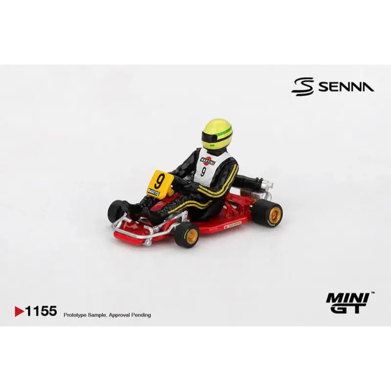 Mini Gt Mgt01155-Bl 1/64 Senna Kart Formula K No.9 Ayrton Senna Da Silva 1981 Karting World Championship 1