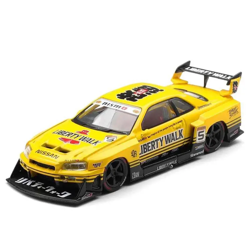 Mini Gt Mgt01182-R 1/64 Nissan Lb-Er34 Super Silhouette Skyline Sport Yellow 1