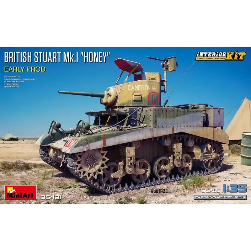 Miniart 35421 1/35 British Stuart Mk.I "Honey" Early Prod. Interior Kit 1