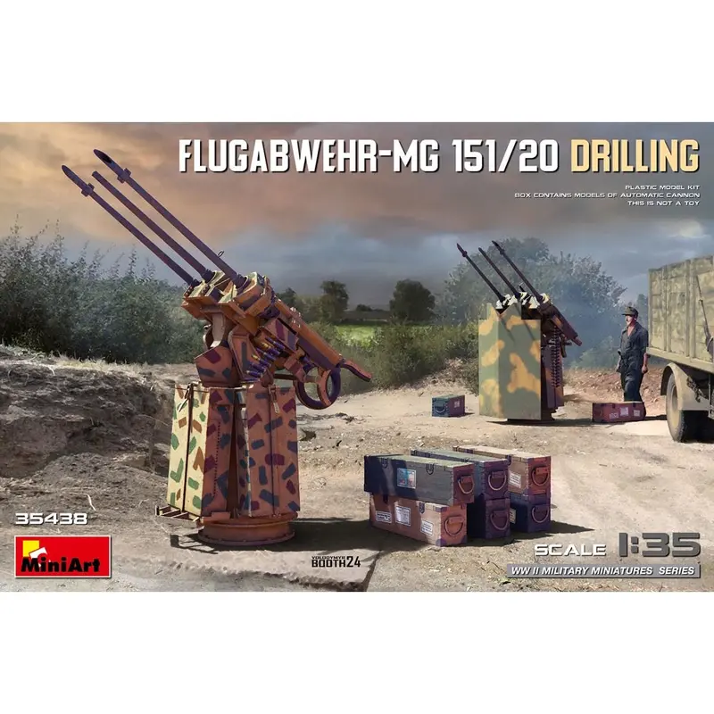 Miniart 35438 1/35 Flugabwehr-Mg 151/20 Drilling 1