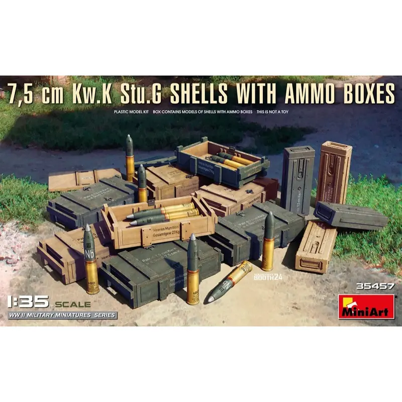 Miniart 35457 1/35 7,5 Cm Kw.K Stu.G Shells With Ammo Boxes 1