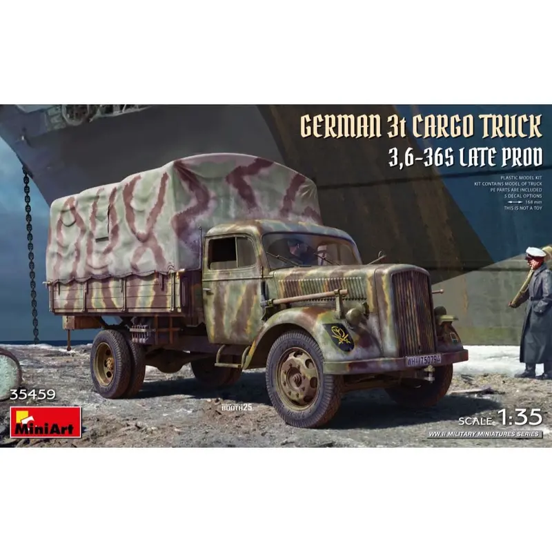 Miniart 35459 1/35 German 3T Cargo Truck 3.6-36S Late Production 1