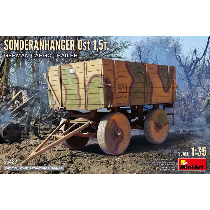 Miniart 35487 Sonderanhanger Ost 1,5T. German Cargo Trailer 1