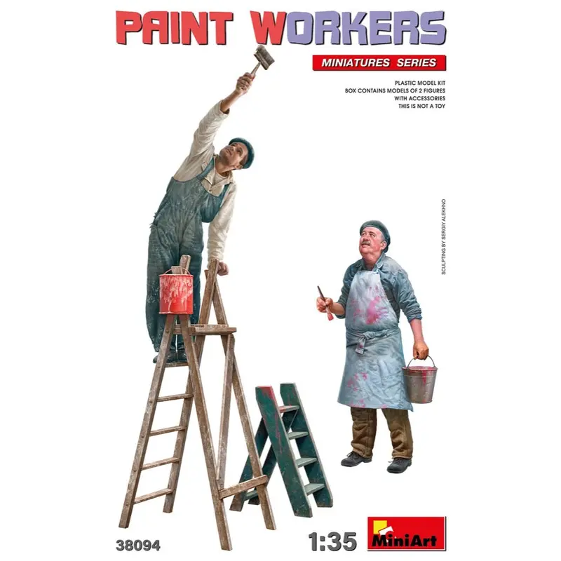 Miniart 38094 1/35 Paint Workers With Accessories 1