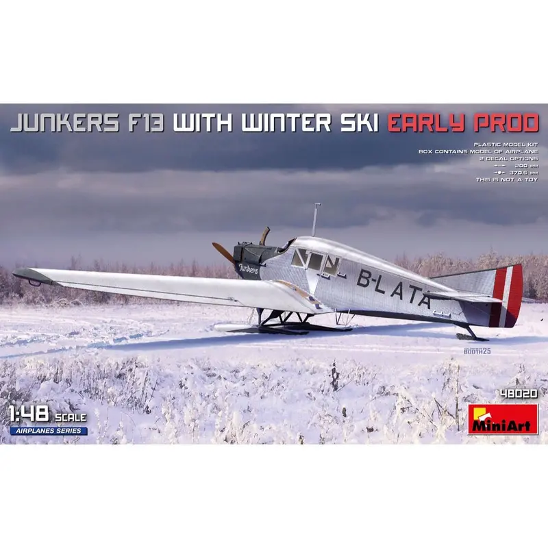 Miniart 48020 Junkers F13 With Winter Ski Early Prod 1
