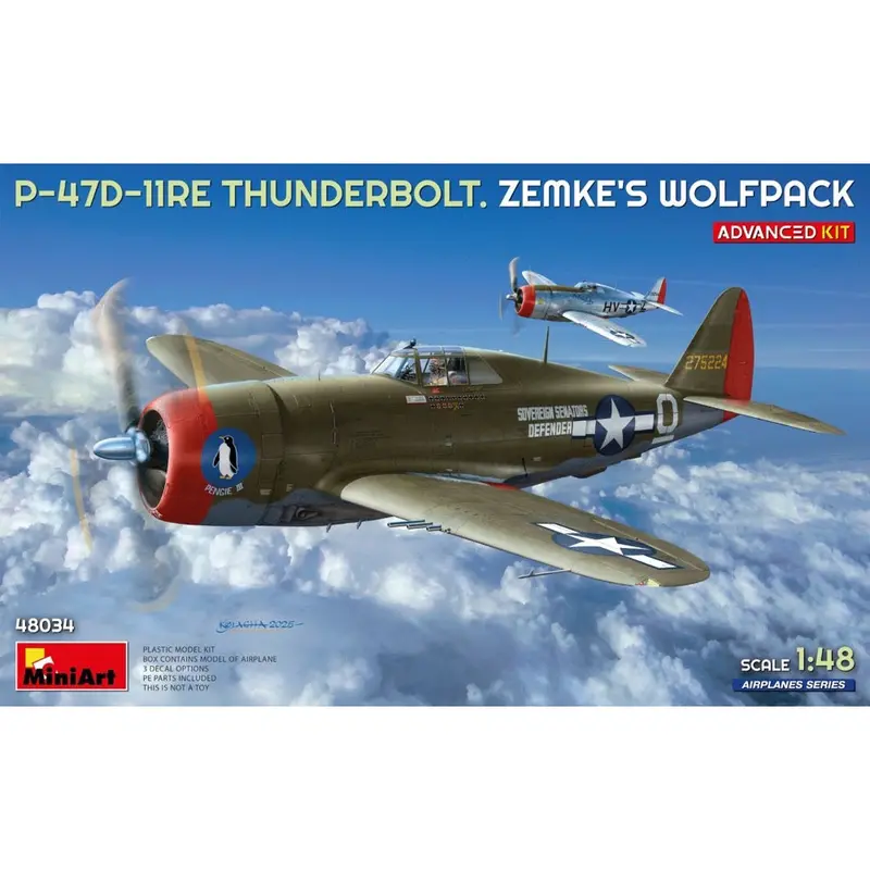 Miniart 48034 P-47D-11Re Thunderbolt. Zemke's Wolfpack 1