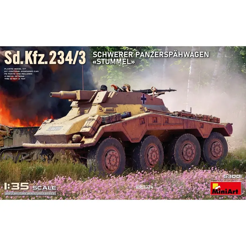 Miniart 53001 1/35 Sd.Kfz.234/3 Schwerer Panzerspahwagen Stummel 1