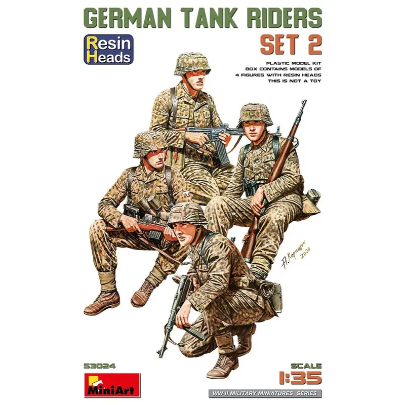 Miniart 53024 1/35 German Tank Riders Set 2 Resin Heads 1