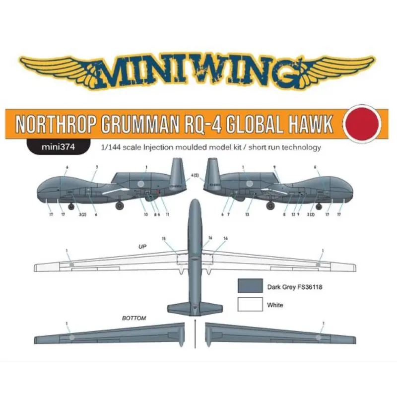 Miniwings 374 1/144 Northrop Grumman Rq-4B Global Hawk Jasdf 1
