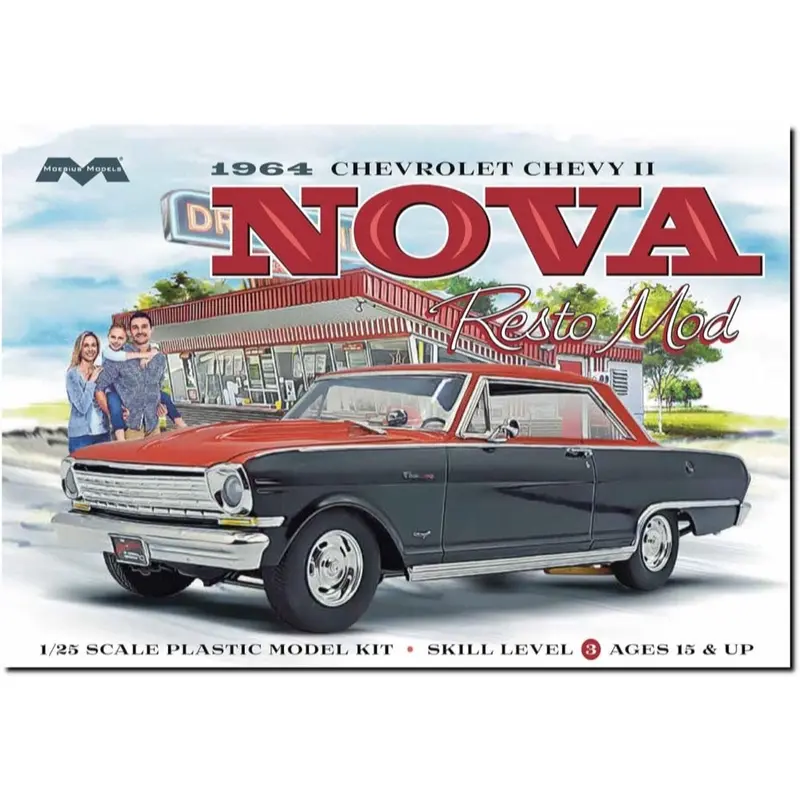 Moebius 2321 1/25 1964 Chevy Ii Nova Resto Mod 1