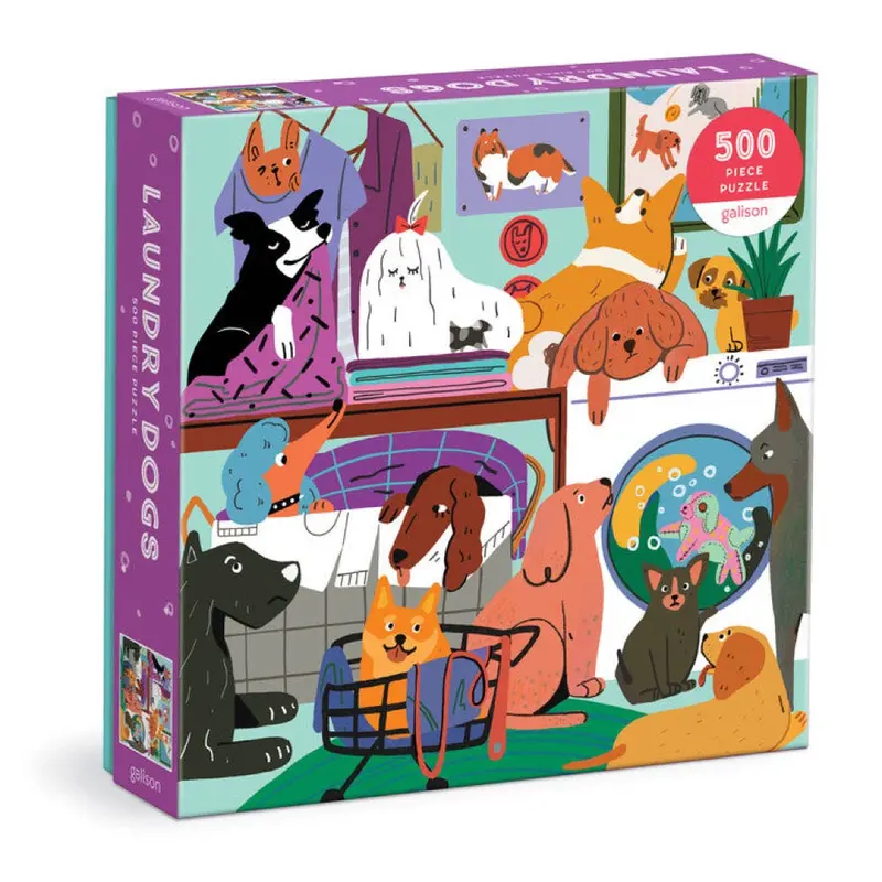 Mudpuppy Laundry Dogs 500Pc Jigsaw Puzzle 1
