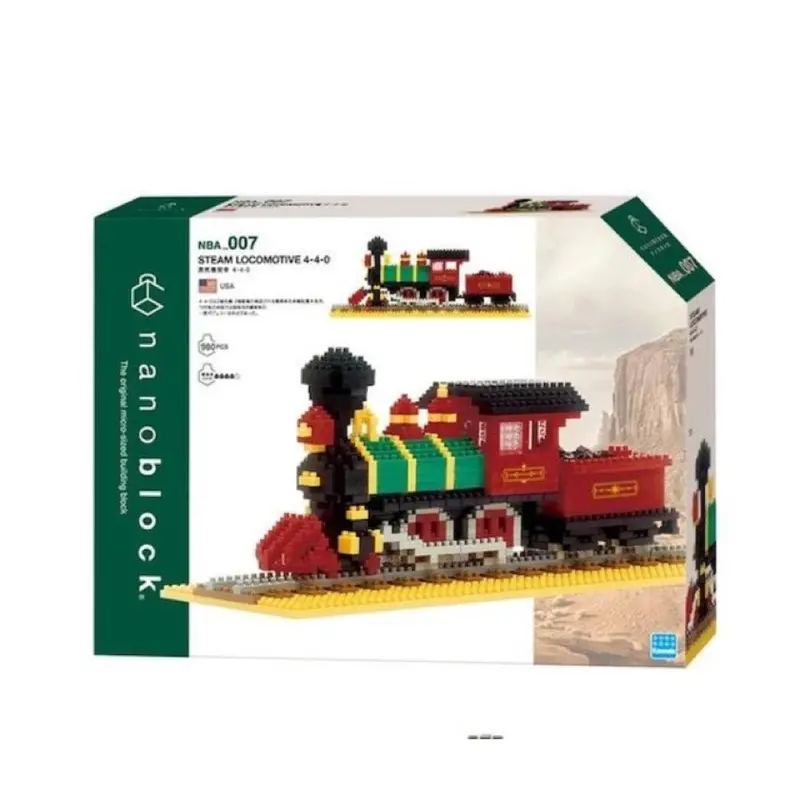 Nanoblock Nba-007 Steam Locomotive 4-4-0 1