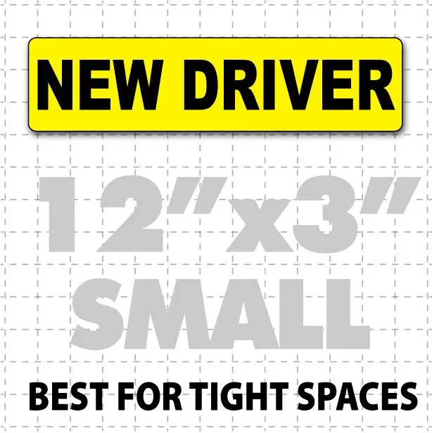 New Driver Magnetic Car Sign 12" X 3" 1