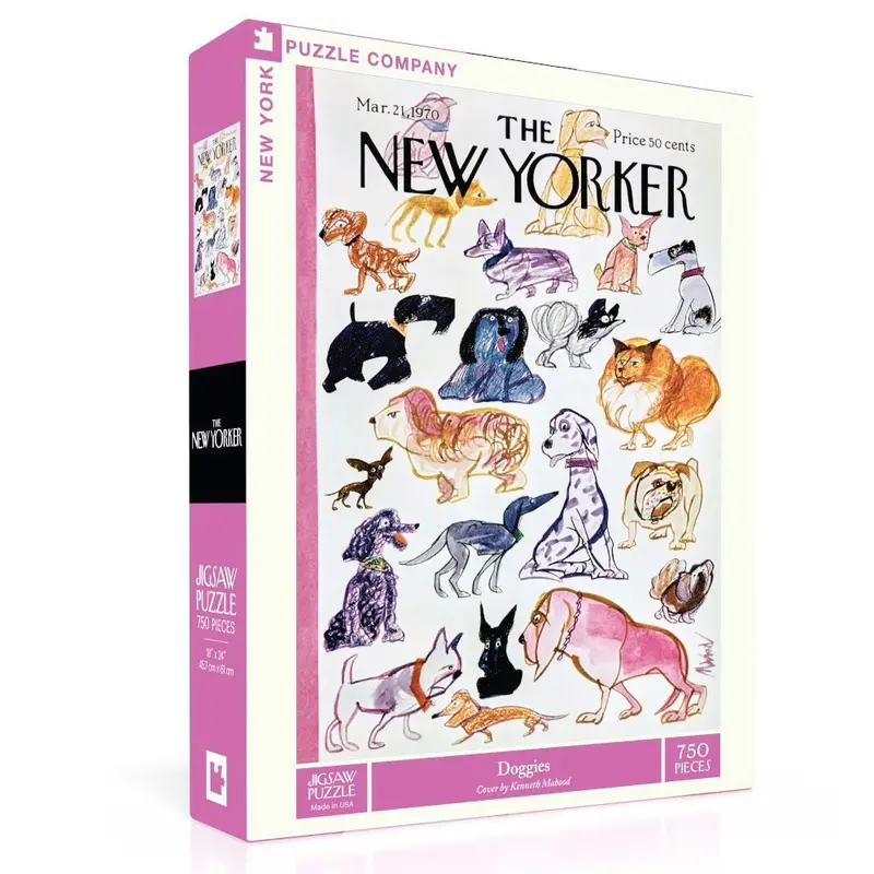 New York Puzzle Company Doggies 750Pc Jigsaw Puzzle 1