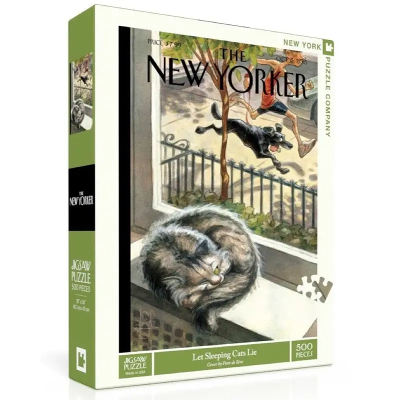 New York Puzzle Company Let Sleeping Cats Lie 500Pc Jigsaw Puzzle 1