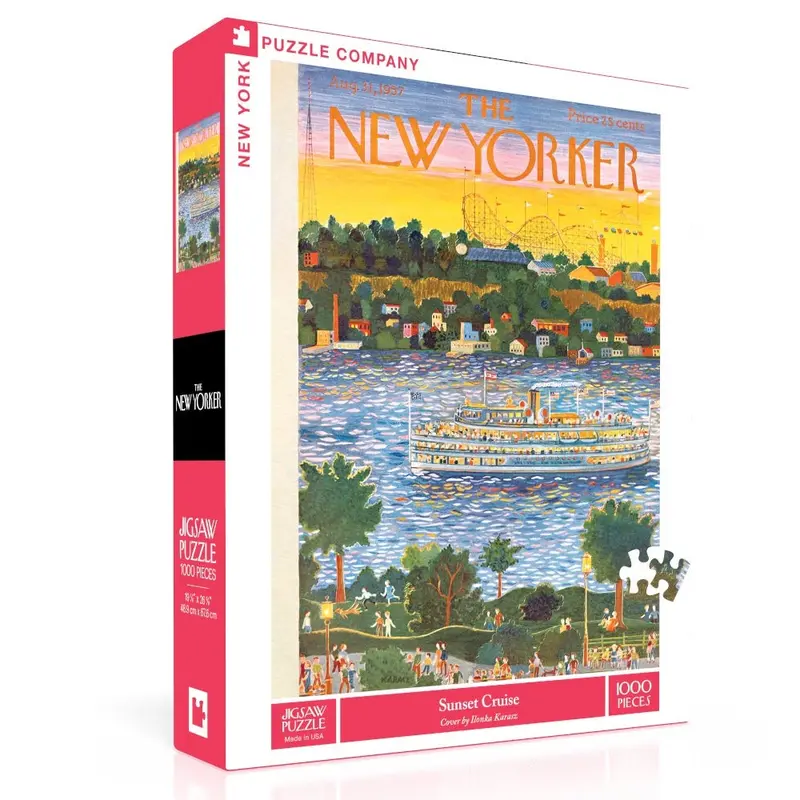New York Puzzle Company Sunset Cruise 1000Pc Jigsaw Puzzle 1