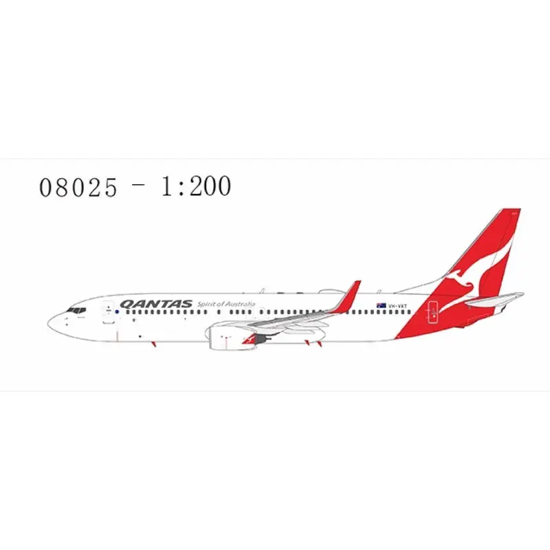 Ng Models 08025 1/200 Qantas 737-800/W Vh-Vxt Named "Townsville 1