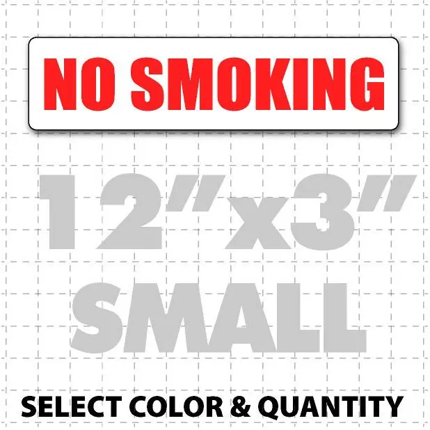 No Smoking Magnetic Sign 12" X 3" 1